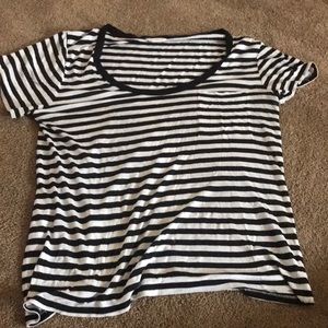 Black and White Striped Tee